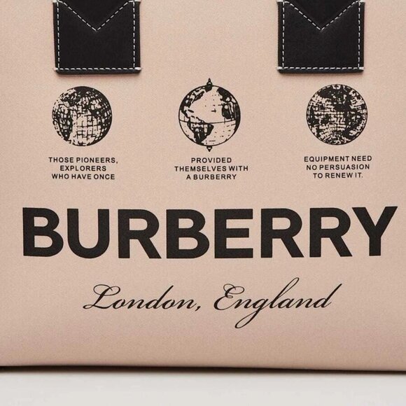 Burberry Beige Canvas Heritage Medium Tote Bag - Picture 5 of 12